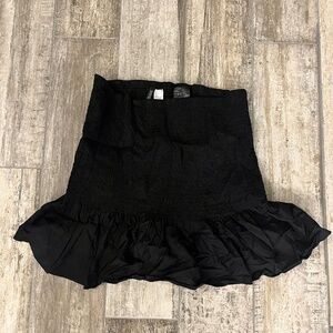 H&M Smocked Black Skirt - Size L